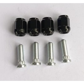 WANTONE RACING Wheel Stud and Black Nut Kit 85-1080 Replacement for 2016+ Can-Am UTV Defender HD5 HD8 HD9 HD10, Maverick Trail 800 1000 Sport Front or Rear & Commander Rear Left