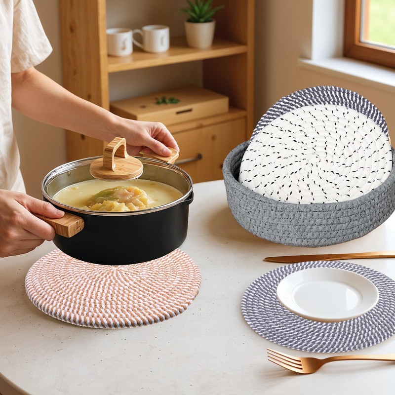 5 Pcs 10 Inch Trivets for Hot Dishes, Pots and