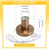 Tuanse 2 Pcs Polished Metal Desktop Lamp Base E26 E27