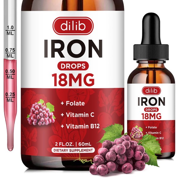 dilib Liquid Iron Supplement for Women & Men Iron Drops
