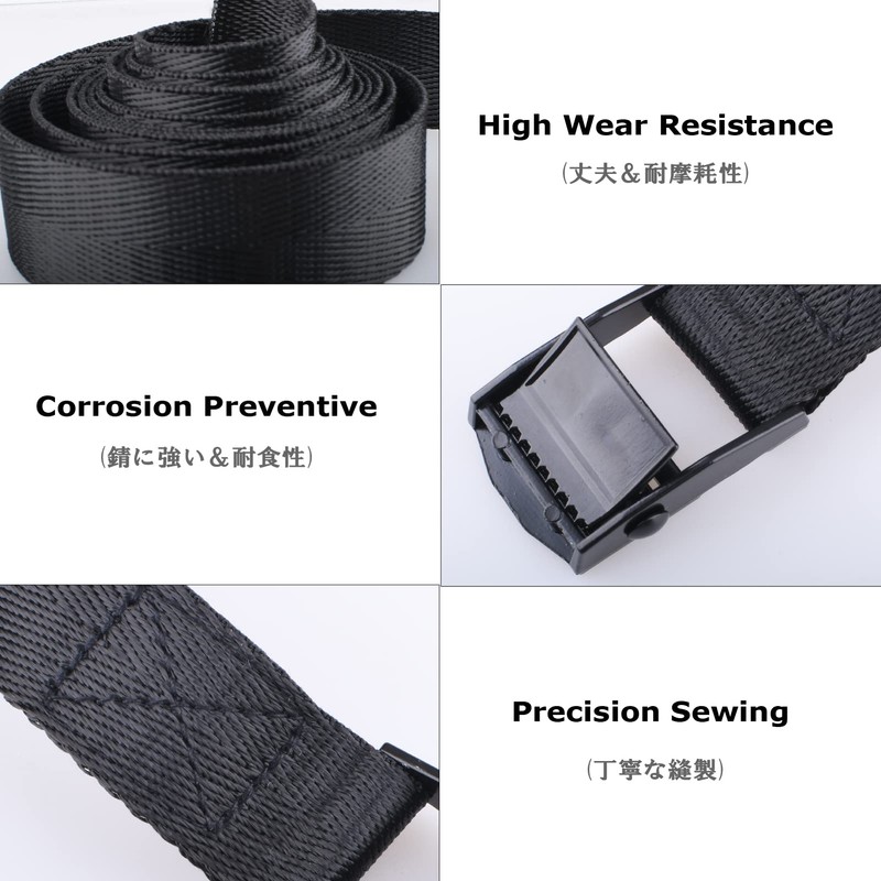 YAPJEB Cargo Tightening Belt, Luggage Belt, Lashing Belt, Tie-Down Belt,