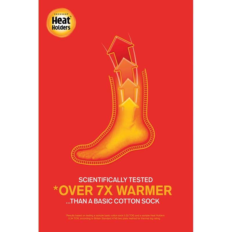 Womens/Ladies Heat Holders Extra Warm Thermal Slipper Socks (2.3 Tog)