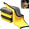 5Pzs Toallas Microfibra Limpieza de Auto 30x40cm, Suave Absorbente, Paño