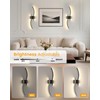 NIORSUN 27.6 Inch Battery Operated Wall Sconce Set of 2,