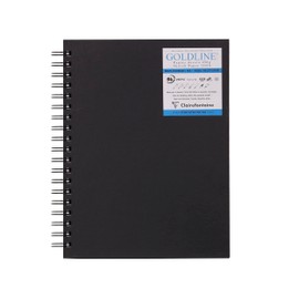 Clairefontaine Goldline 960082C Sketchbook with Spiral Bound 40 Sheets 17.8 x 25.4 cm 250 g Ideal for Dry Techniques Pack of 1 White
