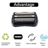 DKKPIA Shaver Replacement Foil Head For Braun 21B Wet Dry