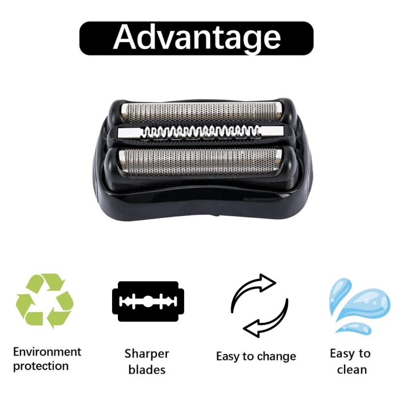 DKKPIA Shaver Replacement Foil Head For Braun 21B Wet Dry