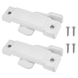 ZIUZI 2 Pcs Window Sash Lock, F 2590 Replace Broken Sash Locks 2-1/4'' Mounting Hole Centers with Screws Fits Vertical Sliding or Double Hung Windows (White)