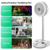 neefeel 120 Hr Portable Rechargeable Battery Powered Fan40000mAh Oscillating Stand