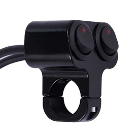 Stylemafia Waterproof Motorcycle ATV 7/8″ Light Bar Switch，Handlebar Double Control Kill Button Switch，Headlight Spotlights Hazard Brake Fog Light ON Off Switches 12v 16A (Black)