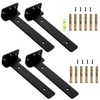 Pack of 4 Heavy Duty Floating Shelf Brackets, Industrial Shelf,