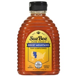 Sue Bee Regional Rocky Mountains Honey, Strained, Unfiltered USA Beekeeper-Owned Co-op, 24 oz (Packaging May Vary)