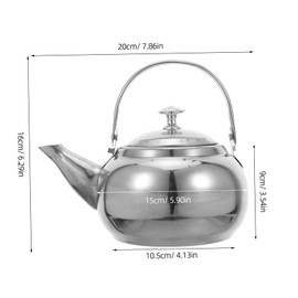 LIFKOME Stainless Steel Blooming Teapot with Fine Mesh Infuser Stovetop Safe Tea Maker for Loose Leaves and Quick Brewing for Home Kitchen and Restaurants