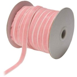 May Arts 3/8-Inch Wide Ribbon, Pink Velvet