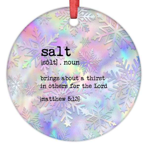 Madcolitote Salt Word Art Personalized Christmas Ornaments 2024 Salt Word