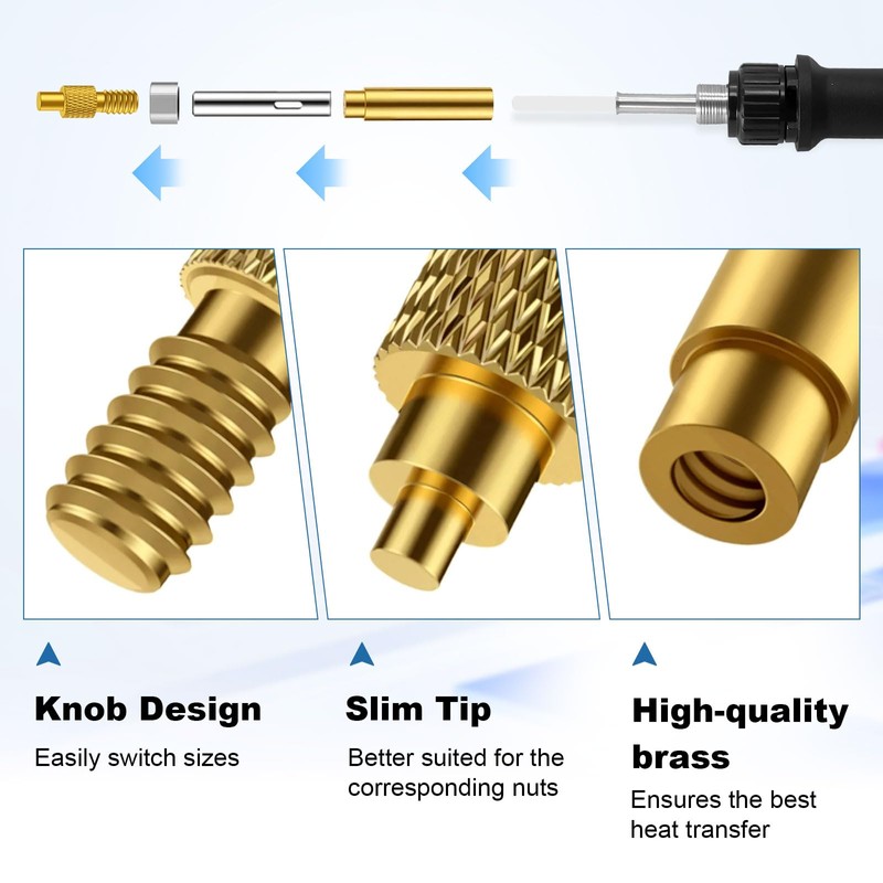 Soldering Iron Set, 388 Pieces Soldering Tips Thread Insert Set