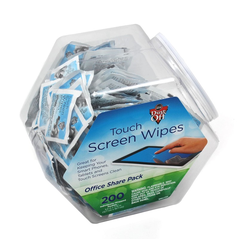 Falcon Dust-Off Touch Screen Wipes, Office Share Pack, 200/Pack (DMHJ)