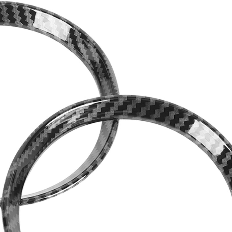 2Pcs Cup Holder Panel Cover Carbon Fiber Pattern Anti Scratch