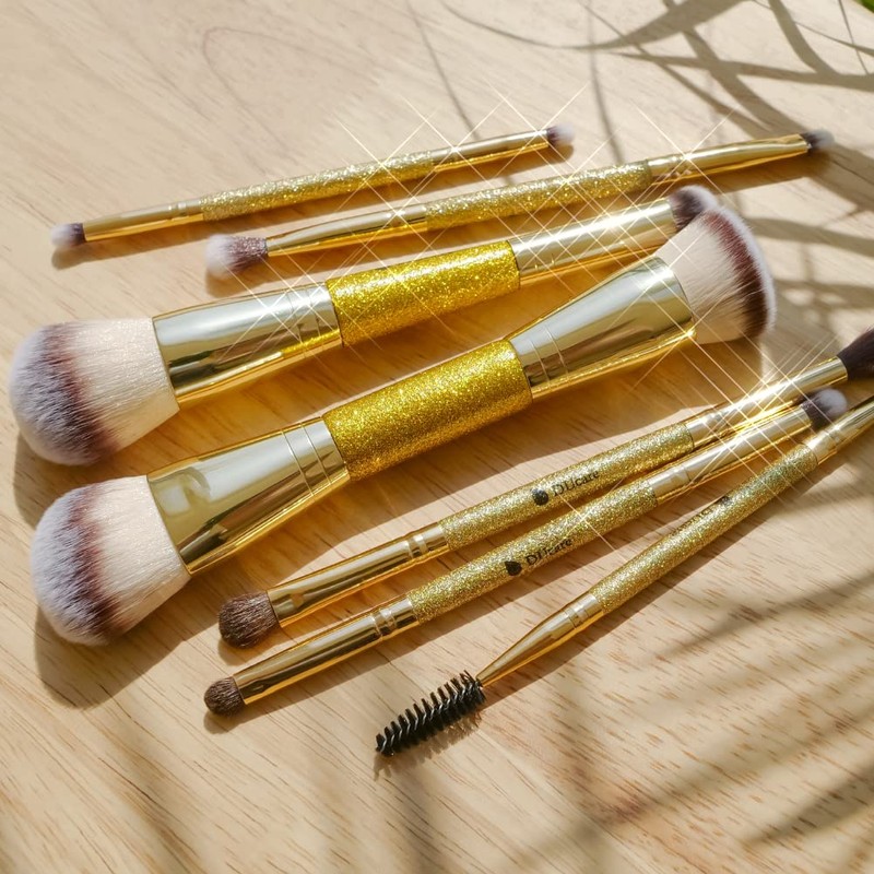 DUcare Foundation Brush Contour Bronzer Makeup Brush Double Ended Self