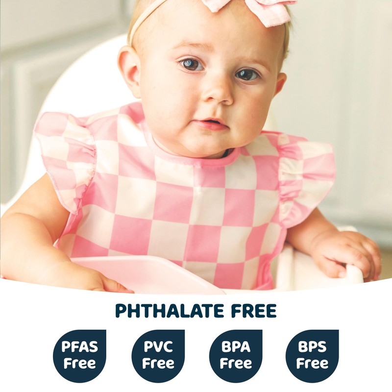 Tiny Twinkle - Easy Bib 3 Pack - Ruffle Checkers
