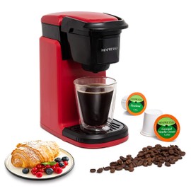 Mixpresso Single Cup Coffee Maker, Personal Single Serve Coffee Brewer Machine, Compatible with Single-Cups, Quick Brew Technology Programmable Features, One Touch Function