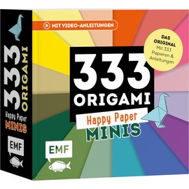 333 Origami Minis – Happy Paper – Dein dekorativer Wendeblock zum kreativen Falten & Notieren: Mit Notizfunktion, Origami-Anleitungen und 333 hochwertigen Papieren im süßen Mini-Format