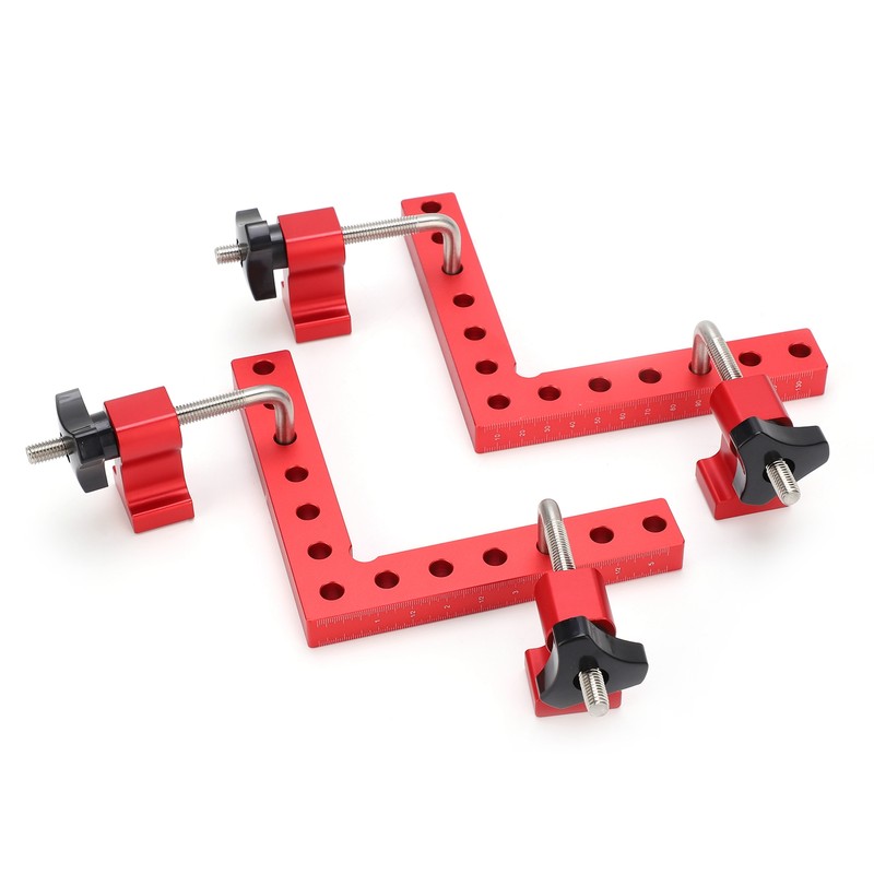 Square Positioning Ruler Kit Aluminum Alloy Right Angle 90 Degree