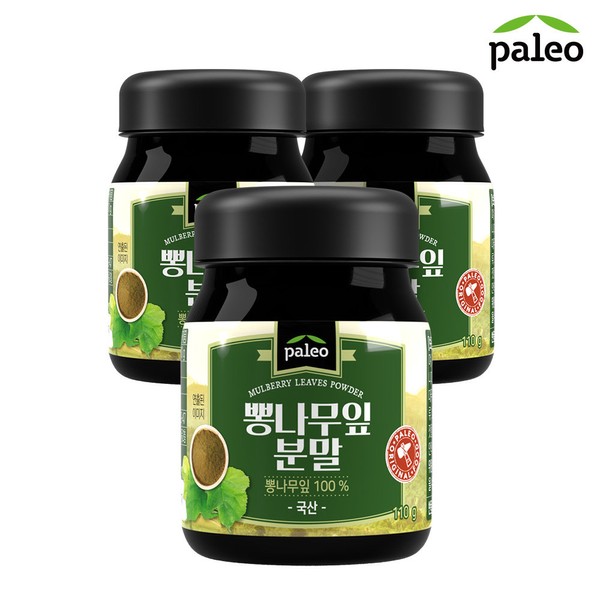 Paleo [Onsale] 3 cans of Paleo mulberry leaf powder 110g, 3 cans of Paleo mulberry leaf powder 110g / 팔레오 [온세일]팔레오 뽕나무잎분말 110g 3통, 팔레오 뽕나무잎분말 110g 3통