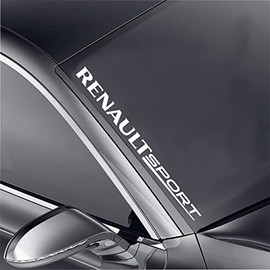 Generic Windscreen Sticker 55 cm Suitable for Renault Sport Tuning Car Sticker Windscreen Racing Sporty Look (White)