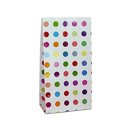 Colorful Goodies Bags 5" X 3-1/8" X 9 5/8" | Quantity: 500 Gusset - 3 1/8"