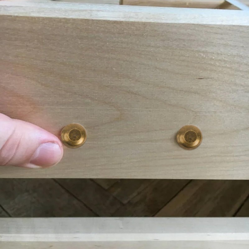 Brass Decorative Screws with Caps, 16 Pcs Wood Screws for
