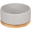 Flamingo Bianco Feeding and Drinking Bowl Round Grey - 990