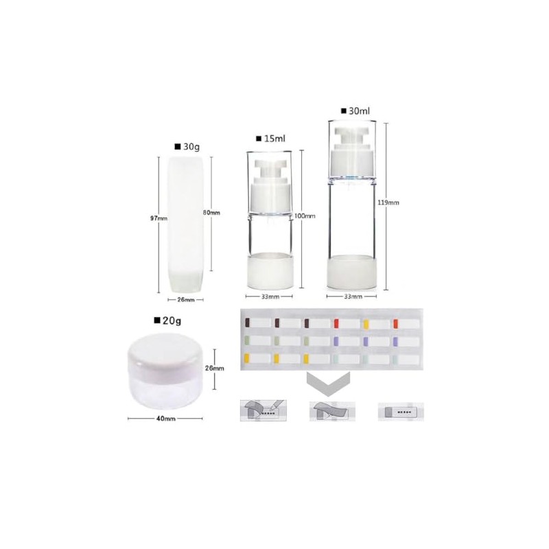 Botellas travel con cubierta de silicon 100ml. Sin fugas, fácil