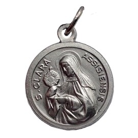 MEDAL OF SAINT CLARE OF ASSISI - THE PATRON SAINTS MEDALS - 100% MADE IN ITALY