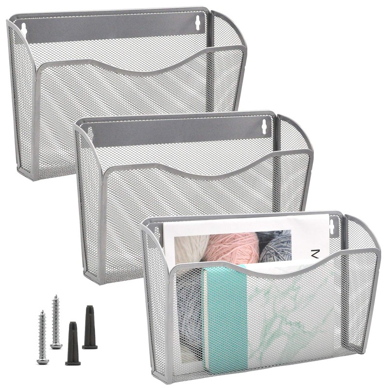 EASEPRES Mesh 3 Pockets File Organizer Hanging File Organizer Vertical