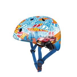 DQB DeQUBE Uni-Kinder Casco Infantil Ajustable Hot Wheels Kinderhelm, verstellbar, Ultraleicht und sicher, robust und atmungsaktiv, 2 bis 7 Jahren, Schwarz, blau, Regulable