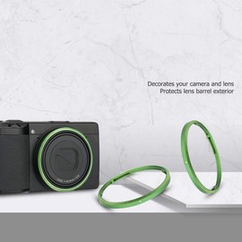 JJC Protective Ring Ricoh GR3 GRIII GRIII HDF Aluminum Alloy Lens Decoration Ring Replacement for Ricoh GN-1 Green