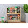 APOLLO 6328 2-Tier Spice Rack, Wood, Natural, 24.5x27x7