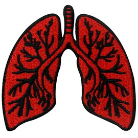 X-Ray Anatomical Lung Embroidered Applique Iron On Sew On Patch