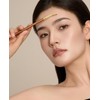 ROWNYEON CM177 Eyeliner Brush, Angled Design, Natural Bristles, Ultra Fine