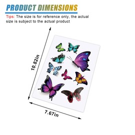 UHANBUT Butterfly Vinyl Car Stickers Decals, Waterproof Butterflies Insect Scratch Cover Decals for Automotive Home Decoration, Car Bumper Stickers for Motorcycles, Wall, Window, Helmet (Style2)