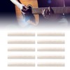 10Pcs Guitar Slotted Bone Nut Flat Bottom 6 String Electric