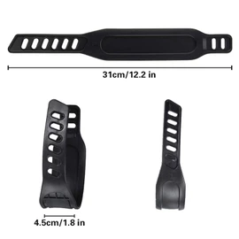 Exercise Bike Pedal Straps Universal Long Pedal Strap Widened Straps Adjustable Exercise Bike Rubber Straps for Stationary Bikes Fits Most Bike Pedals (Long)