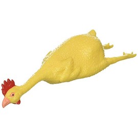 Rhode Island Novelty 8 Inch Rubber Stretch Chicken, Set of 12