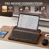 YUNZII QL75 Wireless Typewriter Hot Swap Retro Mechanical Keyboard,Punk Round