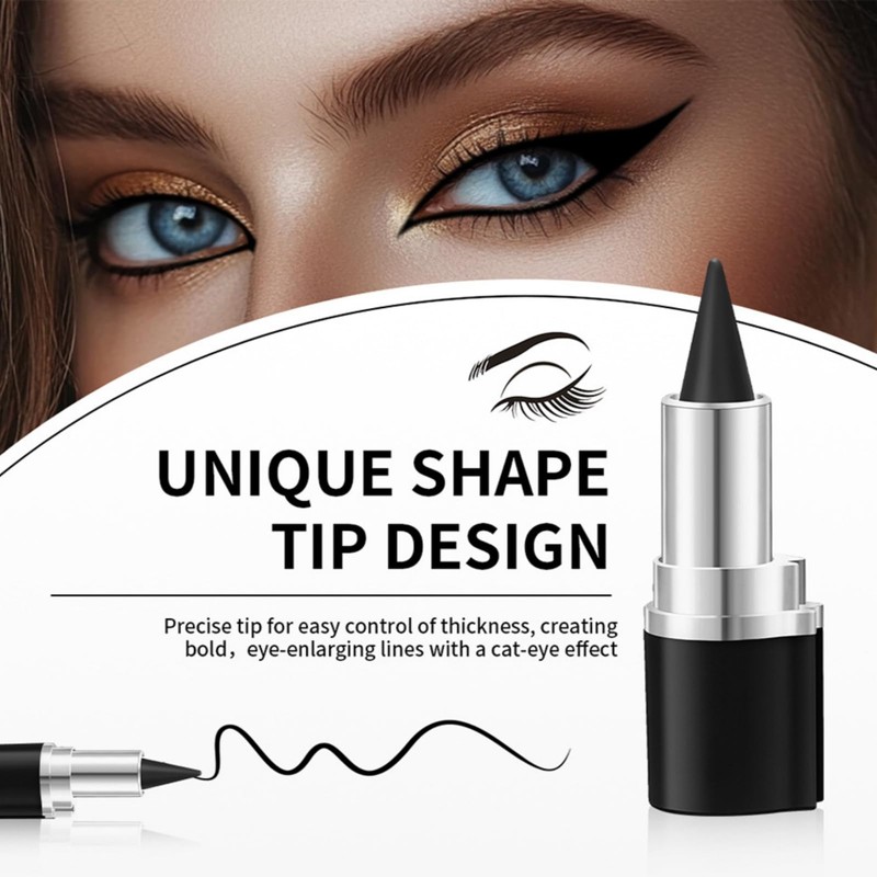 Black Eyeliner Pencil - Waterproof Smudge Proof Gel Eyeliner Pen