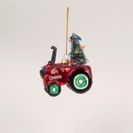 Sass & Belle Festive Tractor Bauble