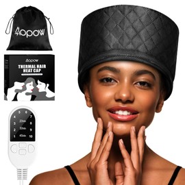Heat Cap for Deep Conditioning: 10-Level Heats Up Quickly 3 Time Settings Hair Steamer for Natural Hair Home Use Thermal Steam Cap for Black Hair Portable Heating Caps