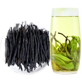 Wanhua Hall Ku Ding Tea Loose Leaf Bitter Tea Premium Needle Kuding Tea Chinese Herbal Tea 7.05oz /200g 100% Natural Green Tea 苦丁茶