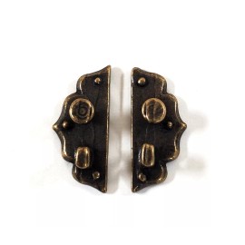 Town Square Miniatures Dollhouse Cabinet Handles Pulls Decorative Bronze x2 1:12 Scale Miniatures